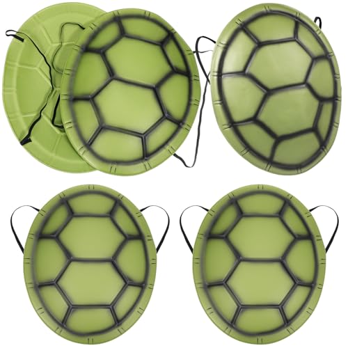 iplusmile 5 Piezas de Caparazón de Tortuga Eva, Accesorios de Cosplay Banda Elástica Ajustable, Disfraz de Caparazón de Tortuga para Carnaval y Fiesta de Halloween