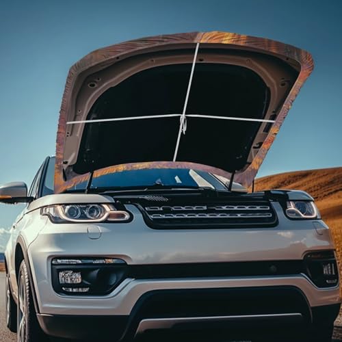 Image of Car Hood Cover for Compact Sedans SUV Trucks, 59x39 Inches Stretchable Horse Print Auto Hood Wraps Vehicles Banner Automotive Exterior Accessories