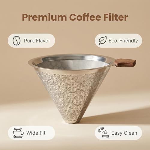 Upgrade Reusable Pour Over Coffee Filter