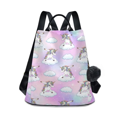 Sac à dos licorne coloré contre le vol avec son ouverture au dos