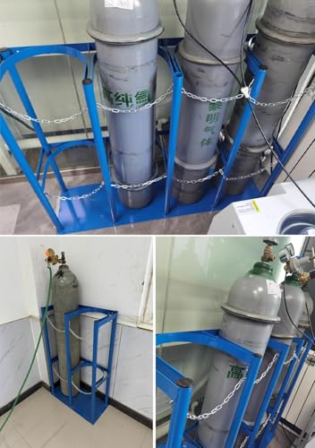 Soporte para bombonas de Gas de Alta Resistencia de 40 L - Estante Grande de Acero para Almacenamiento de Botellas de oxígeno con Cadena de Seguridad, Soporte Comercial p,8-27cm-35cm Wide