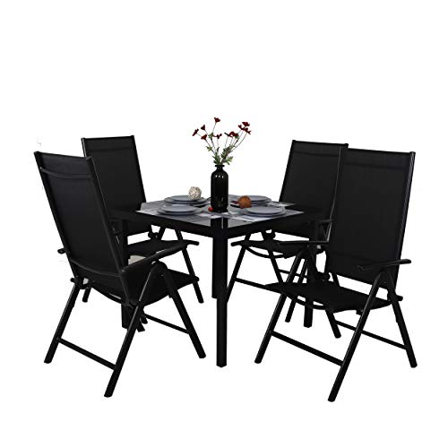 Chicreat Gartentisch, Schwarz, 90 x 90 x 74 cm – Bild 4