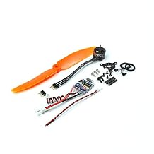 2S 7.4V Micro Brushless Motor MC1108-4000KV with 1S/2S 5A ESC+5030 Prop Power Combo Used for Fixed Wing Micro Indoor Airplane F3P Model Airplane C1108-P7