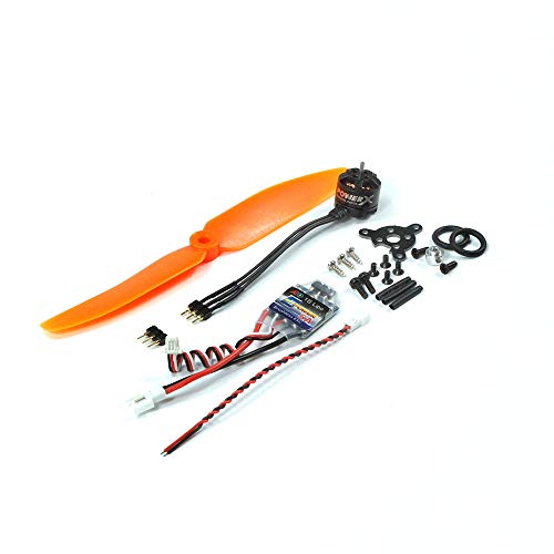 2S 7.4V Micro Brushless Motor MC1108-4000KV with 1S/2S 5A ESC+5030 Prop Power Combo Used for Fixed Wing Micro Indoor Airplane F3P Model Airplane (C1108-P7)