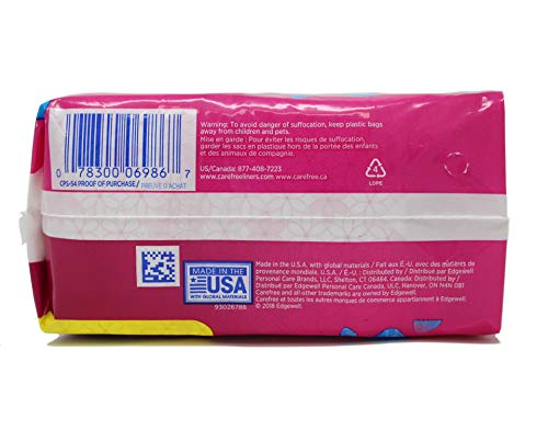 Image of Carefree Body Shape Pantiliners, Long To Go Unscented, 42 ct