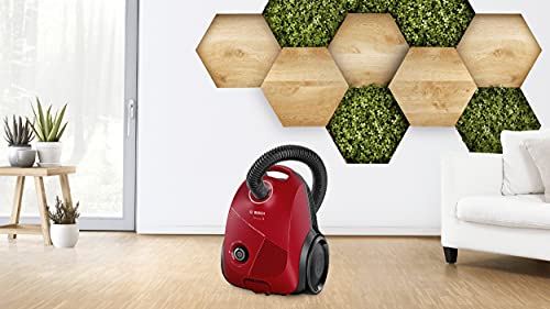 Bosch BGBS2RD1 - Série 2, Aspirateur traineau 8 mètres avec sac 3,5L - Niveau sonore 80 dB - Rouge - Image 8