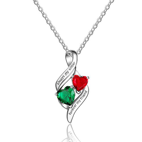 Collier amitié durable en argent 925 anti-ternissement pour soeurs et amies