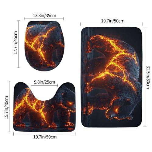 Alfombrillas de baño Flame Bears para decorar tu aseo familiar 3