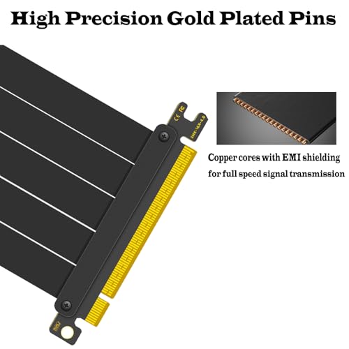 Glorto Cabo Riser PCIe 4.0, adaptador de porta de extensão de placa gráfica de alta velocidade x16,