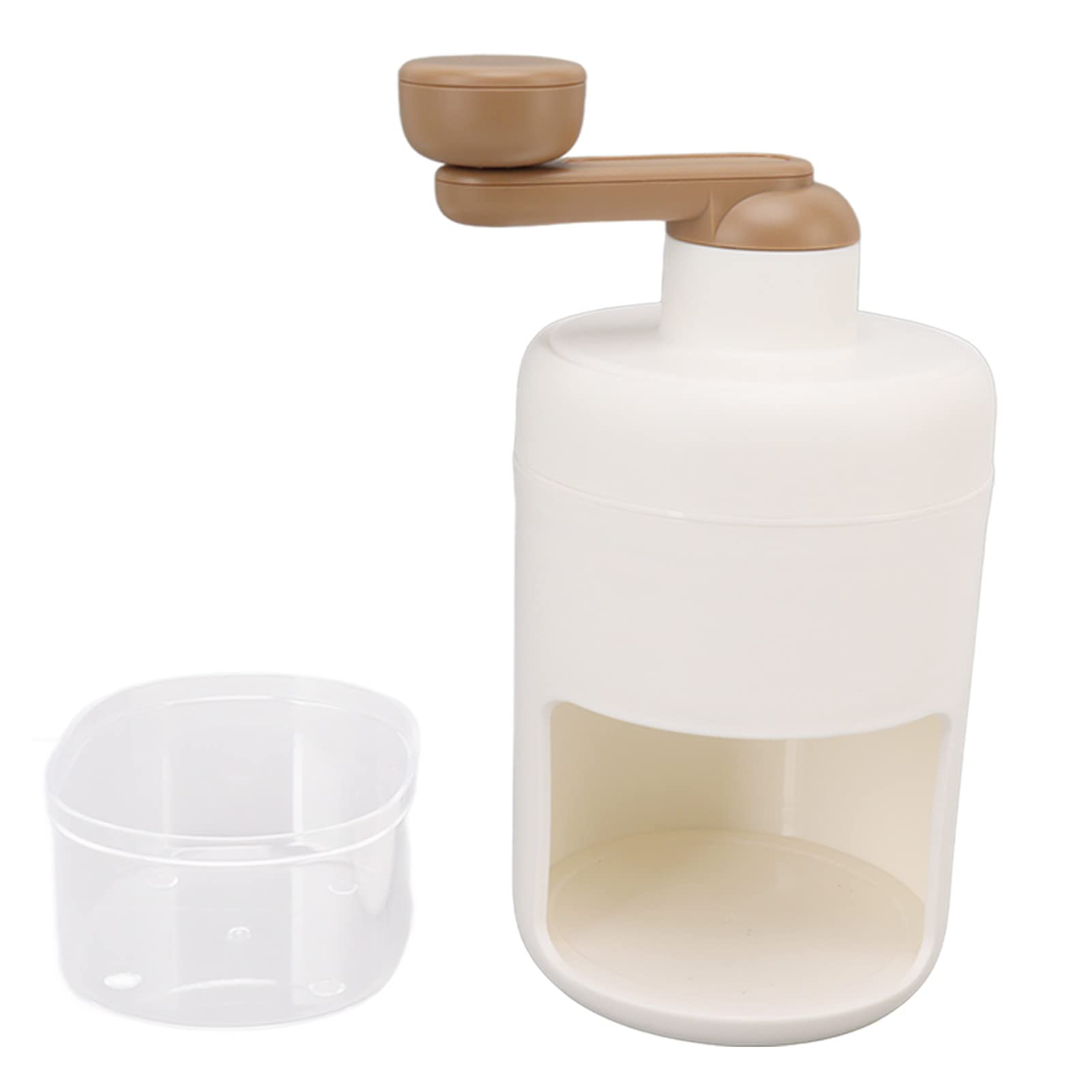 Manual Ice Crusher Hand Operated Ice Shaver Machine Rustproof Blade Snow Cone Maker for Home Kitchen Party Office PP PS Material 698g 5Pcs Set