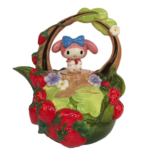 My Melody Strawberry Garden Teapot, 7.25" L x 6.25" W