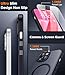 SPIDERCASE for iPhone 15 Case, Magnetic Translucent Matte Case with 2PCS Tempered Glass Screen Protector Slim Phone Case for iPhone 15 6.1'', Black