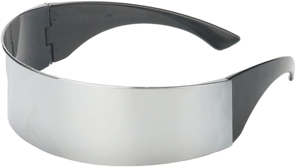 Stylish Metallic Silver Outer Space Robot Alien Eyeglasses Shade Eyewear Future Soldier Sunglasses|Collectibles|Collectibles
