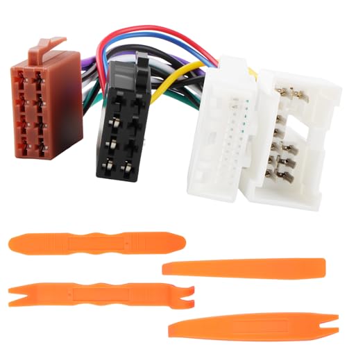 SRunDe Adaptateur Radio ISO Câble Compatible avec Renault Captur Scenic Mégane Dacia Sandero Logan Duster Lodgy Dokker Mercedes Citan 2012+ Iso 16 Broches...