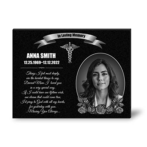 Image of ADFSTONE Memorial Stones Plaques for Remembrance, Personalized Small Grave stones, Loved Ones Memory Plaques, Tombstones.