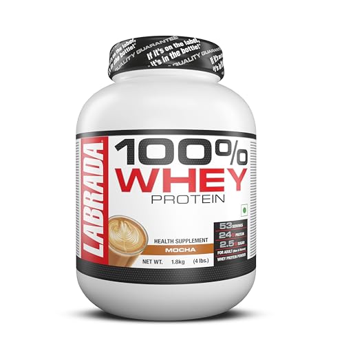 Image of Labrada 100% Whey Protein Concentrate, 2Kg, Mocha (57 Servings, 25g Protein, 0g Sugar)