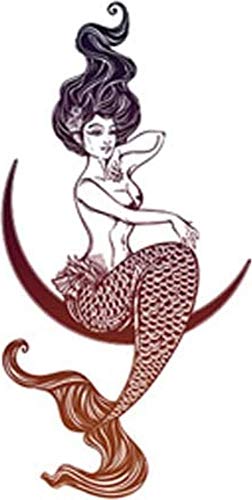 Beautiful Topless Mermaid on Moon #1 Vinyl Decal Sticker (4