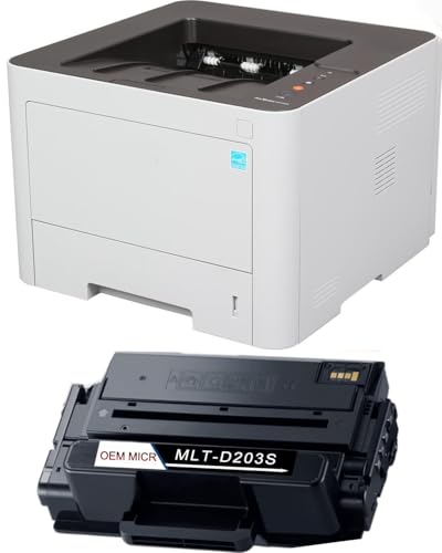 RT ProXpress SL-M3320ND Lot de 2 imprimantes laser duplex avec 1 cartouche de toner MICR MLT-D203 modifiée OEM pour impression de chèques