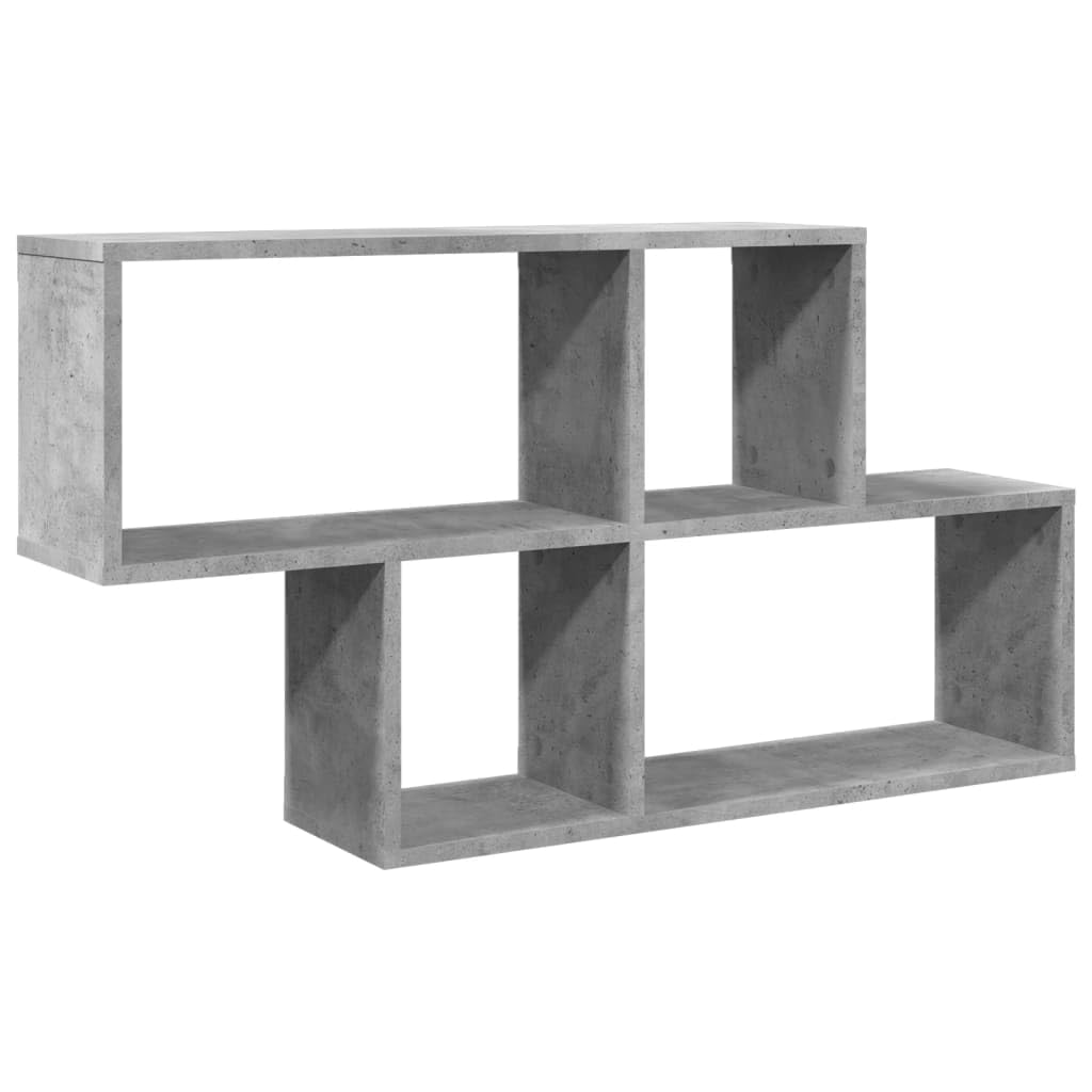 vidaXL Wandregal Betongrau 100x20x53 cm Holzwerkstoff