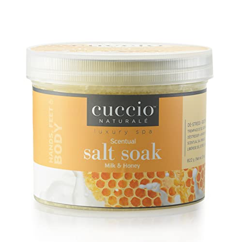 Cuccio Naturale Scentual Salt Soak - Invigorating Salts With An Irresistible Scent - Rejuvenate And Soothe Tired Feet - Softens And Leaves The Skin Fresh And Clean - Milk And Honey - 29 Oz #TOP14
