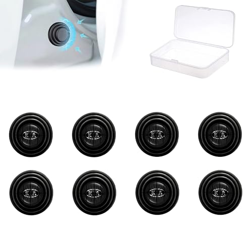 Image of 8Pcs Car Door Shock Absorber Protector Rubber Pads Guard Accessories Protection Stickers Compatible for Seltos, Sonet, Syros, Carens, Carnival, EV6, EV9, Clavis