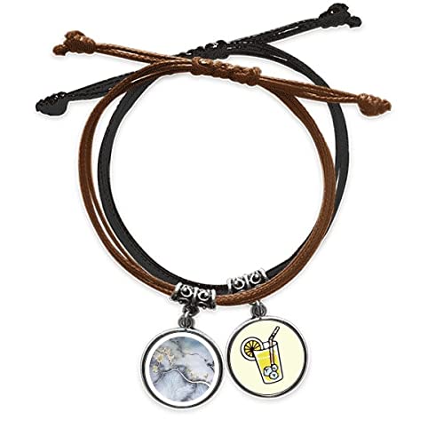 Bracelet Abstract Aquarelle en cuir et corde, le cadeau idéal pour créatifs