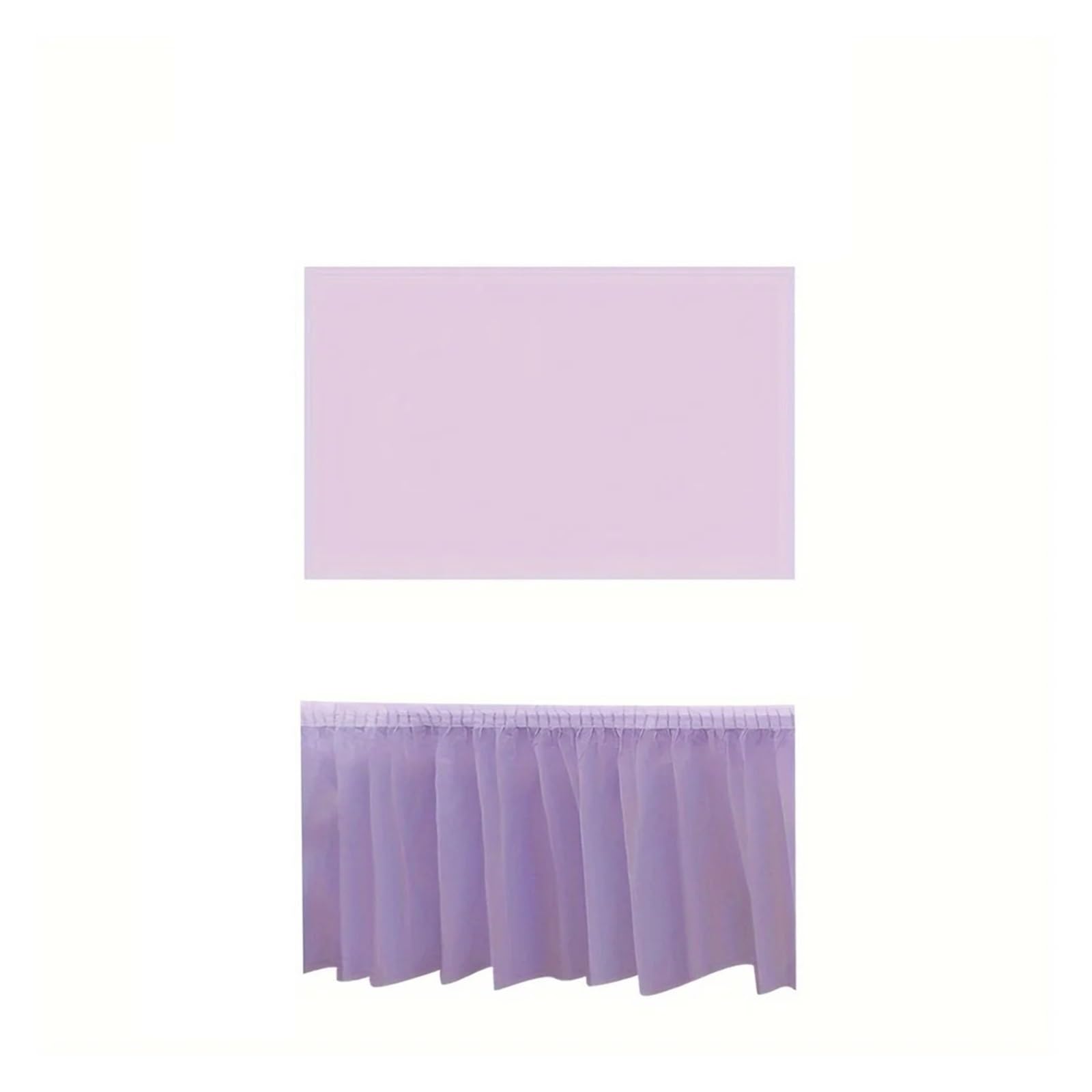 Tiulowa marszczona spódnica na stół | Wielokolorowy 2 szt.: Marszczony obrus do dekoracji imprez(Purple)