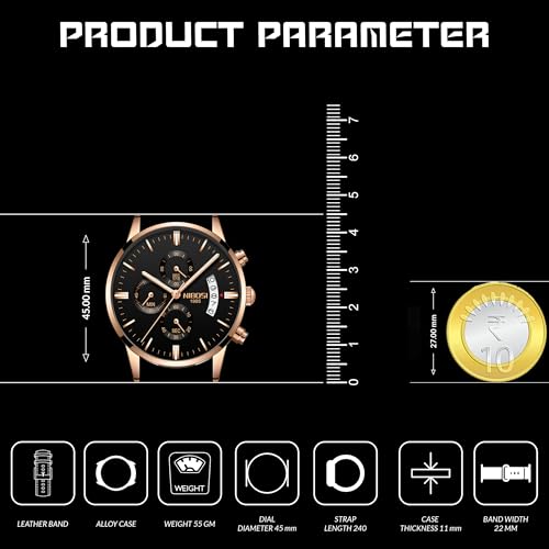 NIBOSI Men Sport Quartz Chronograph Watch L-BnGB - Image 6