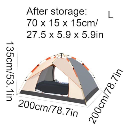 Carpa de camping doble puerta gran espacio portátil miniatura 2