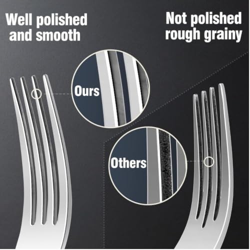 Image of 5 Pcs Silver Cutlery Set for Dining Table the Perfect Mirror Polish Hevy Duty Tableware Including Dinner Spoon, Dinner Fork, Dinner Knife, Dessert Spoon & Dessert Fork