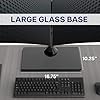 VIVO Freestanding Dual Monitor Stand with Sleek Glass Base and Adjustable Arms, Mounts 2 Screens up to 32 inch and 22 lbs Each, Black, STAND-V002FG #2