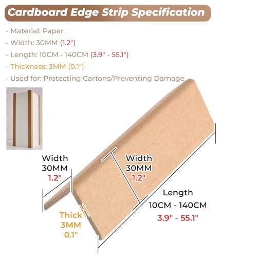 Protecteurs de bord en carton, protections d'angle durables pour une meilleure sécurité de l'emballage, idéal pour l'expédition et la protection des boîtes de déménagement