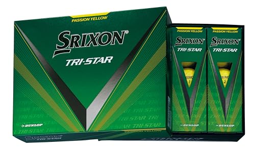 ダンロップゴルフボール SRIXON TRI-STAR4 2024年モデル 1ダース(12個入り) プレミアムパッションイエロー