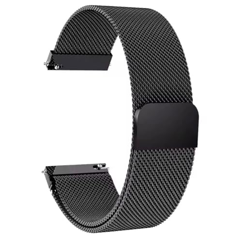 CORONITAS Pulseira de Metal Milanes Aço Inoxidável para Xiaomi Redmi Watch 5 Lite, Watch 5 Active, Fecho Magnético, Malha de Aço Respirável, Regulável (Preto)