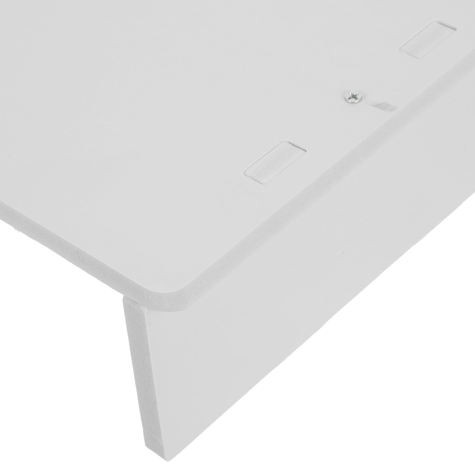NUOBESTY Rialzo per Monitor Rustico Bianco a 2 Livelli in Legno Plastico | Ripiano Doppio, Superficie Rifinita, Uso su Scrivania Ufficio e Postazioni Gaming