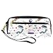 AAXYZX Cartoon Hundespielzeug Fußabdrücke Bleistiftkoffer Stift Tasche Beutel Pu. Leder Briefpapierbeutel mit Reißverschluss Compatible with Jungen Mädchen Schule & Bürobedarf,Grosse Kapazität