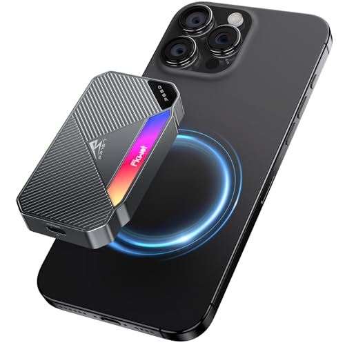 Fikwot FP107 1TB Magnetic Portable SSD, 2050MB/s USB 3.2 Gen 2x2 Portable SSD with RGB Lighting, 4K Video Storage, External Solid State Drives for iPhone15/16, Android/PC/Mac, PS5/PS4(Pro) etc.