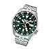 Seiko SSK035 5 Sports Automatic Silver-Tone with Green Dial GMT Series Watch