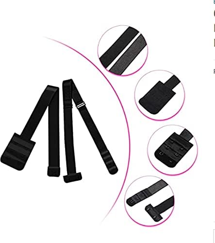 Voarge 3 Pack Low Back Bra Straps, Low Back Bra Straps, Bra Extensions Accessory for Women Ladies Girls Bridal for Girls (Black/White/Beige)