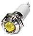 Round Indicator Light, Yellow, 120VAC