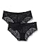 Produktbild Amazon-Marke: Iris & Lilly Damen Hipster aus Spitze, 2er-Pack, Mehrfarbig (Schwarz), L, Label: L