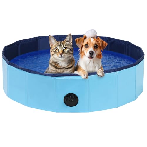 Image of DASBET Foldable Dog Pool Dog Paddling Pool PVC Collapsible Swimming Pool