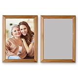 Amplia Gama De Usos: El marco de madera crea un ambiente cálido y elegante. Puede usarse como espejo de maquillaje en el tocador del dormitorio o como marco de fotos decorativo en la sala de estar, el estudio, la oficina o el apartamento, logrando un efecto práctico y decorativo