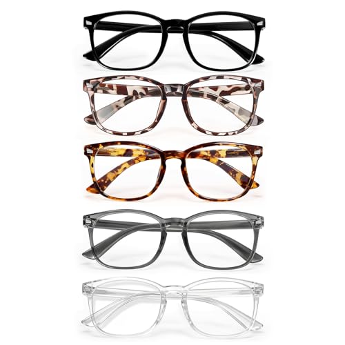 Image of Reading Glasses Anti-Glare Readers 5-Pack for Men Women | Reading Glasses for Women Men, Eyeglasses, Blue Light Readers for Men Women