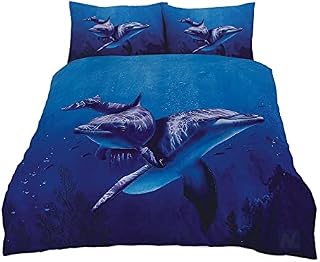 Northern Luxe NORTHERNLUXE - 3D Duvet Cover set Animal Effect for Children's and Adults Printed Quilt Bedding Set with Pillow Cases (Wolf, Double)