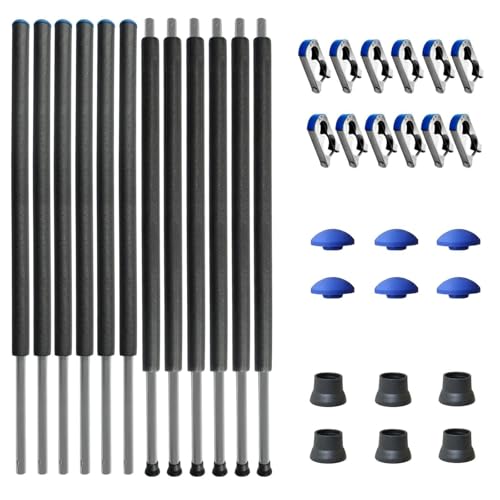 Baunsal® Trampolin Netzstangen 6 x Ø 28 x 1,2 mm x 246,5 cm (JS+EXD...