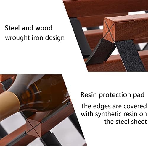 Support de Rangement de comptoir en métal Design de Table Compact Idéal pour la Cuisine ou Le Bar à la Maison Porte-Bouteille élégant et Fonctionnel pour 9 Bouteilles