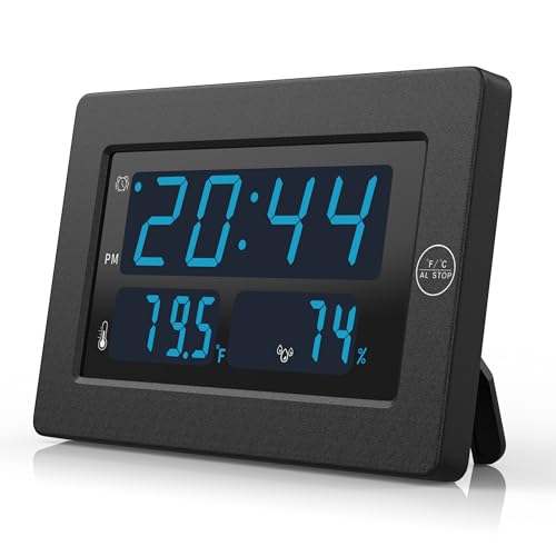 Alarm Clock, Humidity/Temperature Display, 8
