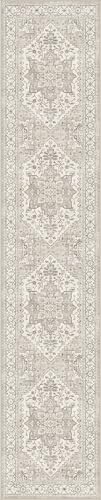 Madane Runner Rugs for Hallway 2x10 Long Washable Non-Slip Hallway Runner Rug Low-Pile Stair Kitchen Runner Soft Throw Carpet for Entrance Living Dining Laundry Room (Beige/Brown, 2 x 10)