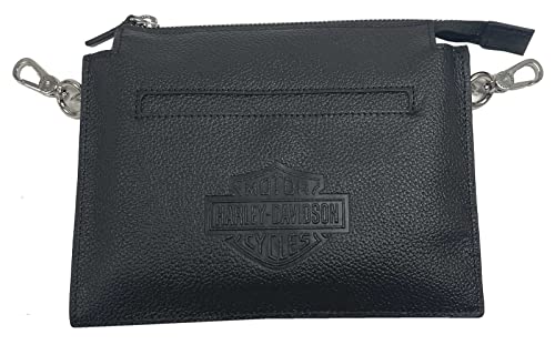 Harley-Davidson Women's Vixen Bar & Shield Leather Hip Bag w/Strap - Black